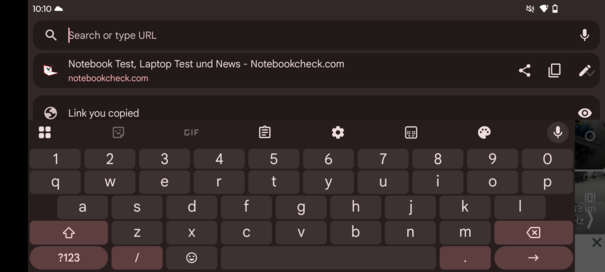 Paysage du clavier