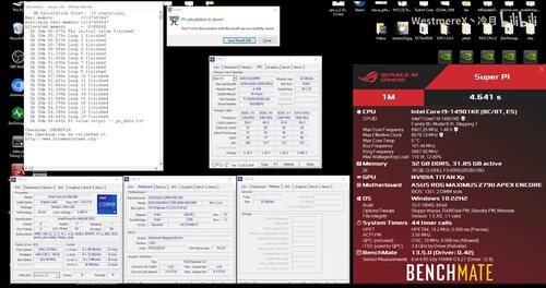 Capture d'écran du test SuperPI effectué à 6,9 GHz