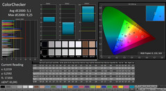 Medion Erazer X6805 - CalMAN : ColorChecker.