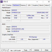 Lenovo Legion Y740 - CPU-Z : carte-mère.