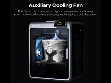Le Creality K2 Pro dispose d'un ventilateur auxiliaire. (Source de l'image : Creality)