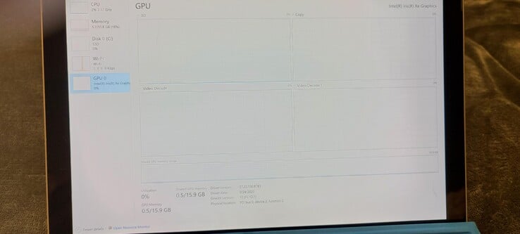 Le gestionnaire de tâches indique que le Surface Pro 8 sera équipé d'une puce Tiger Lake (Source de l'image : Reddit)