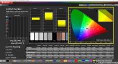 CalMAN ColorChecker calibré (espace colorimétrique cible : P3)
