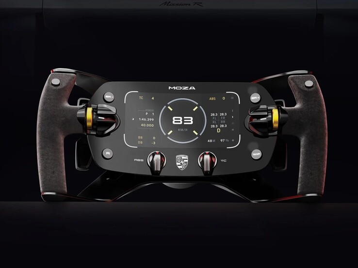 Volant réplique de la Porsche Mission R. (Source de l'image : Moza)