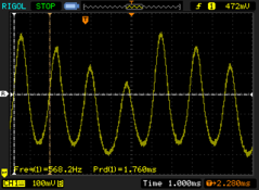 Scintillement de l'OLED (luminosité minimale de l'écran : 193,8 - 568,2 Hz)