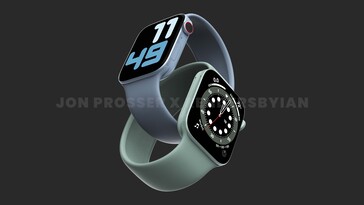 Apple Watch 7 Bleu/Vert (image via Jon Prosser)