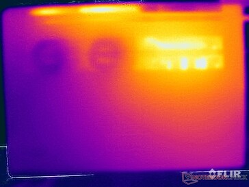 Températures de surface des essais sous contrainte (en bas)