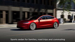 2024 La Model 3 Highland est apparue brièvement sur le site web (image : Tesla)