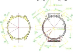 Un dépôt de la FCC pour le numéro de modèle A2292 comprend ce diagramme d&#039;une smartwatch circulaire. (Source de l&#039;image : FCC ID.io)