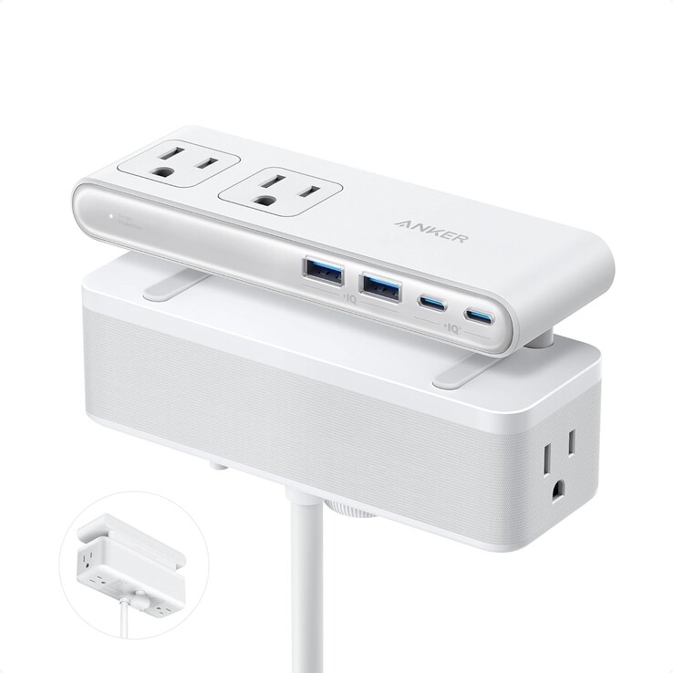 La barrette d'alimentation Anker Nano (10-en-1, 70W, pince) en blanc