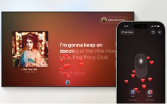 Apple Les téléviseurs équipés d'iPhones se transforment en machines à karaoké avec tvOS 26. (Source de l'image : Apple)