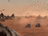 Barrage de missiles lors d'une bataille à grande échelle dans Beyond All Reason (Source : Beyond All Reason)