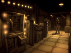 Bendy : Lone Wolf est lancé comme une version remaniée de Boris and the Dark Survival. Illustration : illustration officielle du jeu. (Source de l&#039;image : Steam)  