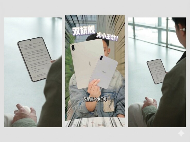 Le design avant et arrière de l'Oppo Pad Mini a fait l'objet d'une fuite.