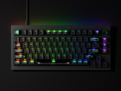 Le clavier de jeu Lemokey L5 HE 8K (coloris Cyber, noir et vert sur l'image) est doté de commutateurs magnétiques à effet Hall et d'un taux de scrutation et de balayage de 8000 Hz. (Source de l'image : Lemokey)