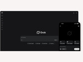Une image promotionnelle de Grok de xAI qui montre l'interface du chatbot sur ordinateur et sur mobile. (Source de l'image : xAI)