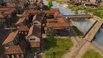 Les rues d'Anno 117 peuvent désormais être inclinées (Image source : Notebookcheck)