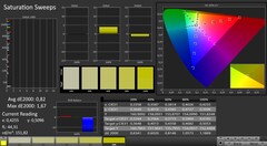 CalMAN - Saturation des couleurs (calibrée)