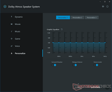 Le logiciel Dolby du Y730 va à l'essentiel, sans fioritures.