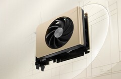 La MSI GeForce RTX 5050 Inspire ITX compacte est dotée d'un élégant design doré (Image source : MSI)