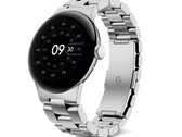 La Pixel Watch 2 avec l'un des bracelets métalliques officiels de Google. (Source de l'image : @evleaks)