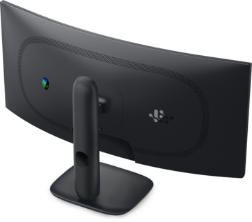 Le moniteur de jeu Alienware 34 à 240 Hz, vu de dos.