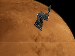 Impression d'artiste de la sonde ExoMars 2016 Trace Gas Orbiter sur Mars