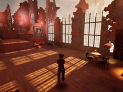 Dans Curyeux, vous incarnez Lucienne, qui navigue dans un paysage façonné par ses souvenirs et ses sentiments. (Source de l'image : Steam)