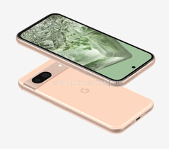 Selon les rumeurs, Google aurait développé les finitions Pixel 8a Bay, Mint, Obsidian et Porcelain, ces dernières étant illustrées. (Source de l'image : @OnLeaks & SmartPrix)