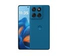 Le Motorola Edge 60 Fusion en Pantone Mykonos Blue est la quatrième couleur disponible pour le téléphone. (Source de l'image : Motorola)
