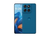 Le Motorola Edge 60 Fusion en Pantone Mykonos Blue est la quatrième couleur disponible pour le téléphone. (Source de l'image : Motorola)