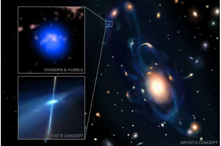 Illustration d'artiste montrant la collision entre ces deux étoiles à neutrons.