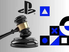 Bannière PlayStation avec le marteau du juge (Source de l&#039;image : Sony PlayStation avec modifications)