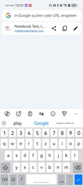 Clavier du navigateur Chrome installé en format portrait