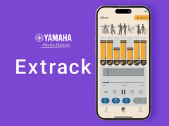 L'application Yamaha Extrack permet aux musiciens seuls de s'entraîner à interpréter des morceaux comme s'ils étaient en présence d'un véritable groupe. (Source de l'image : Yamaha Japan)