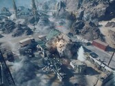 Un hélicoptère d'attaque tirant et détruisant un bâtiment dans Battlefield 6 (Image source : Battlefield on YouTube, screenshot)