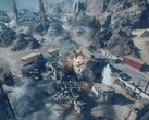 Un hélicoptère d'attaque tirant et détruisant un bâtiment dans Battlefield 6 (Image source : Battlefield on YouTube, screenshot)