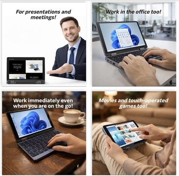 L'ordinateur portable Pocket 8 est extrêmement compact.