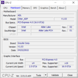 Carte mère CPU-Z