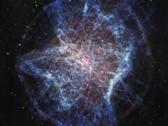 Image dans l'infrarouge moyen de la nébuleuse planétaire NGC 6072 (Source de l'image : NASA, ESA, CSA, et STScI ; recadrée)