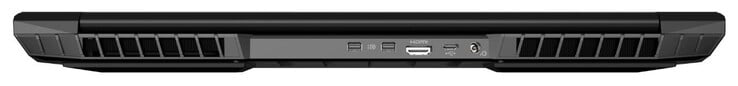 Retour : 2x Mini DisplayPort, HDMI, USB 3.2 Gen 1 (Type-C), alimentation