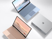 Le Surface Laptop Go 2 devrait être lancé en quatre couleurs, dont les trois présentées ici. (Image source : Microsoft)