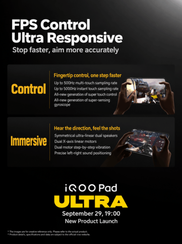 iQOO met en avant les commandes et les fonctionnalités de la Pad Ultra, spécialement conçues pour le jeu