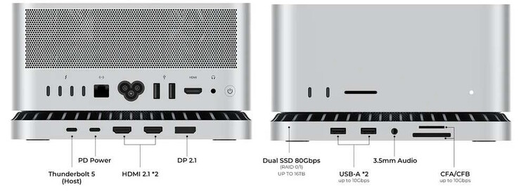 La station d'accueil Mac Studio prend en charge les cartes CFexpress (Source de l'image : RayCue)