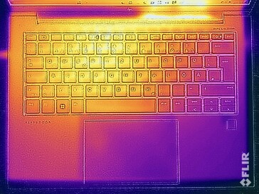 Températures de surface pendant l'essai sous contrainte (en haut)