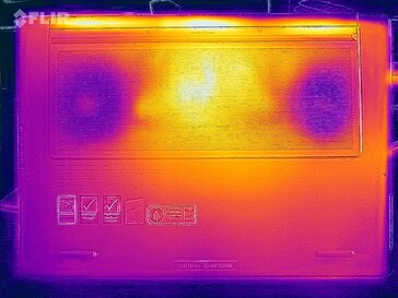 Carte thermique du test de résistance (en bas)