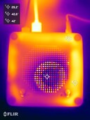 GMKtec NucBoc M6 Ultra pendant le test de résistance (face inférieure)