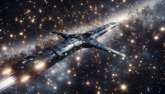 Une nouvelle étude révèle que la propulsion des vaisseaux spatiaux à l'antimatière pourrait permettre des voyages interstellaires au cours de la vie humaine (Image source : DALL-E 3)