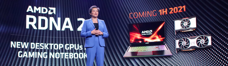 La série Radeon RX 6600 a peut-être fait la plus brève des apparitions au CES 2021. (Image source : AMD)