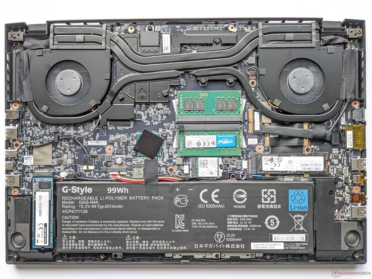 Les entrailles du Gigabyte Aero 17 HDR YD